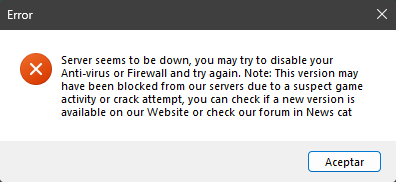 Can't connect to the server on WRobot.exe