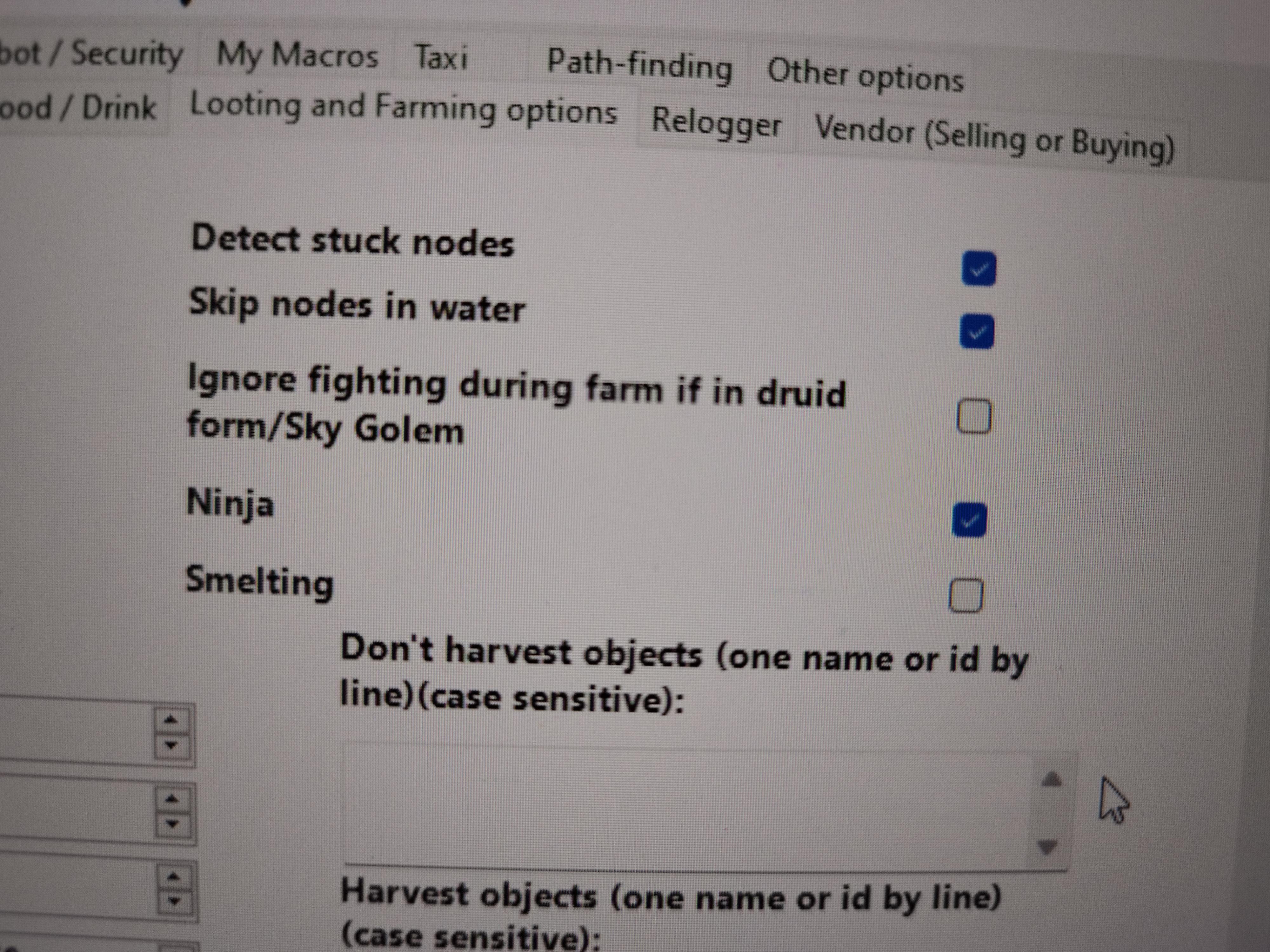 bot stucked above waters trying to gather underwater nodes..
